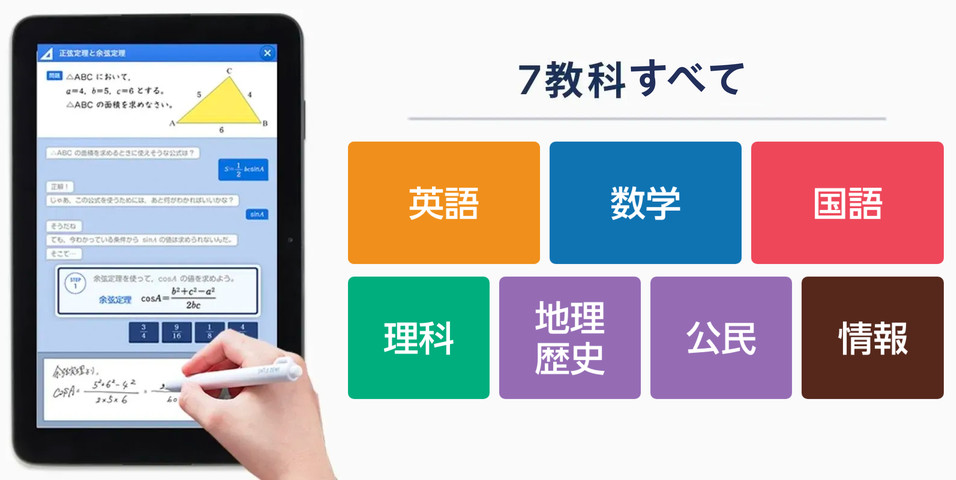 スマイルゼミ高校生向け通信教育の2025年度7教科