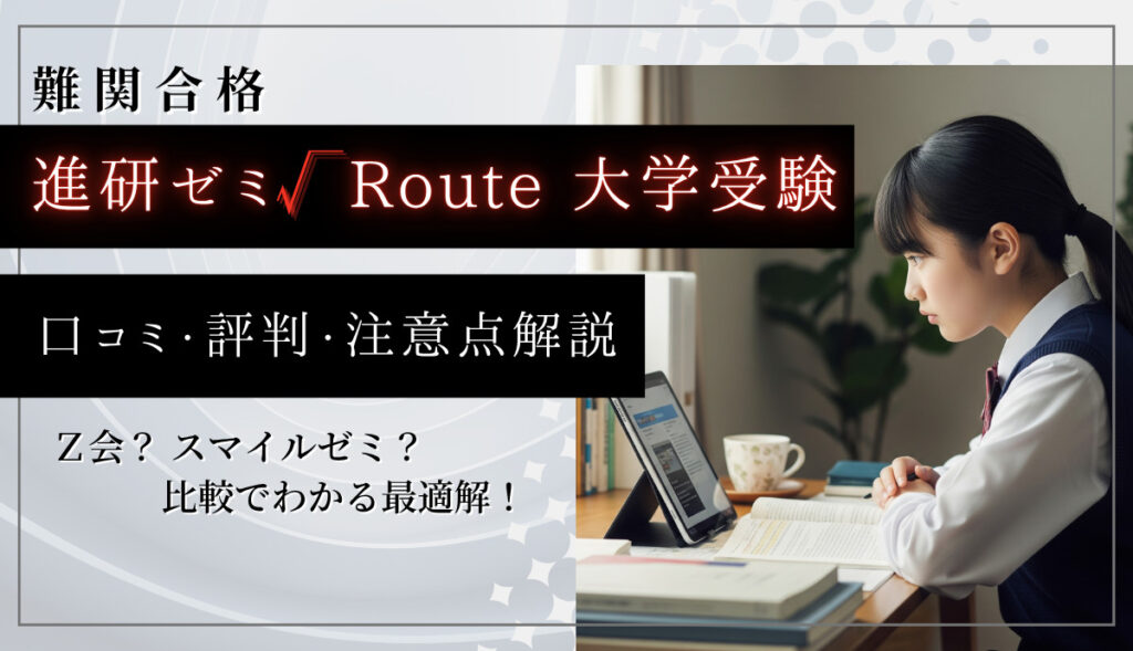 進研ゼミ√Route（ルート）大学受験の徹底レビューと評価