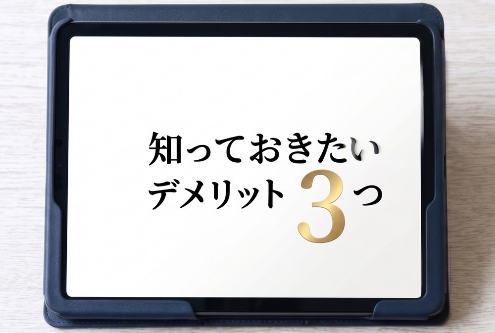 知っておきたいデメリット3つ